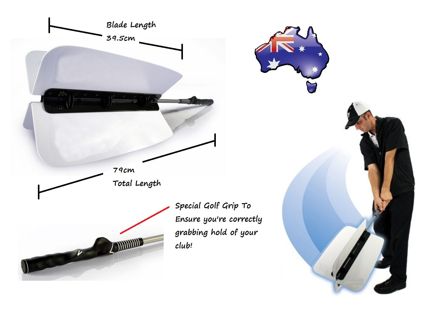 Golf Speed Practice Training Fan Golf Club Wind Swing Strength Power Trainer Aid