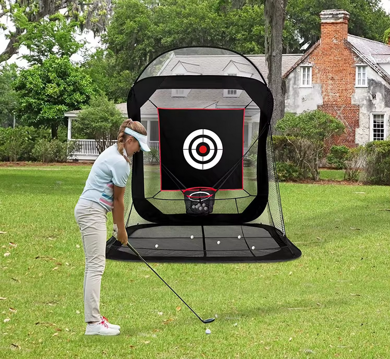 Portable Golf Practice Net Set Golf Club Ball Target Cloth Golf Swing Training