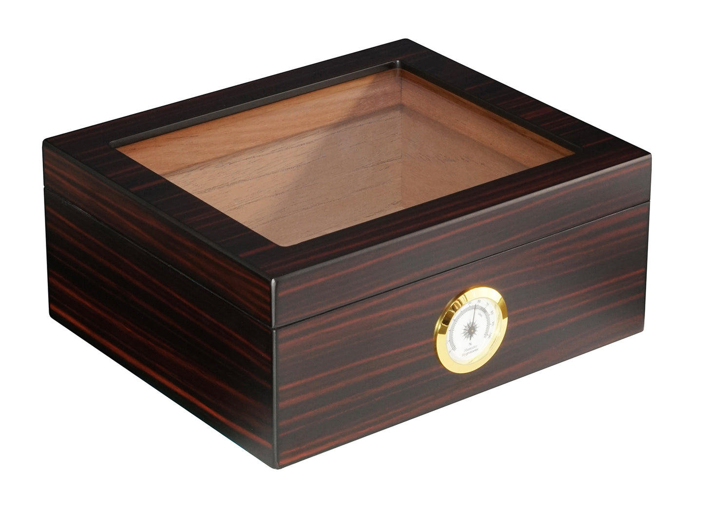 Hand Made - 25+ Cigar Humidor Humidifier Mahogany Wooden Case Box Hygrometer 66b