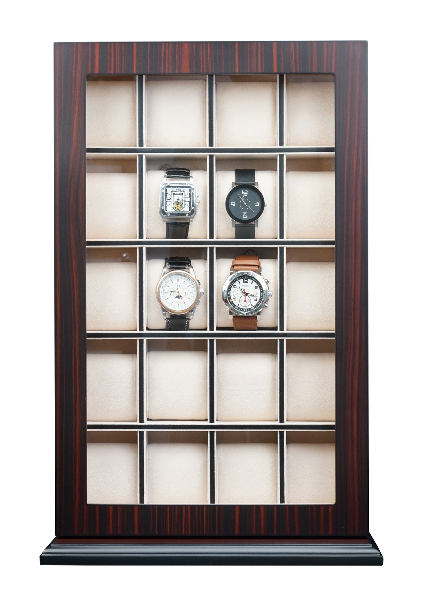 Hand Made Watch Jewelry Display Storage Holder Case Glass Box Organizer Gift 68b