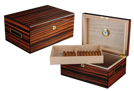 Hand Made 100 Count Cigar Humidor Box Wood Spanish Cedar Humidifier Hygrometer 8wld