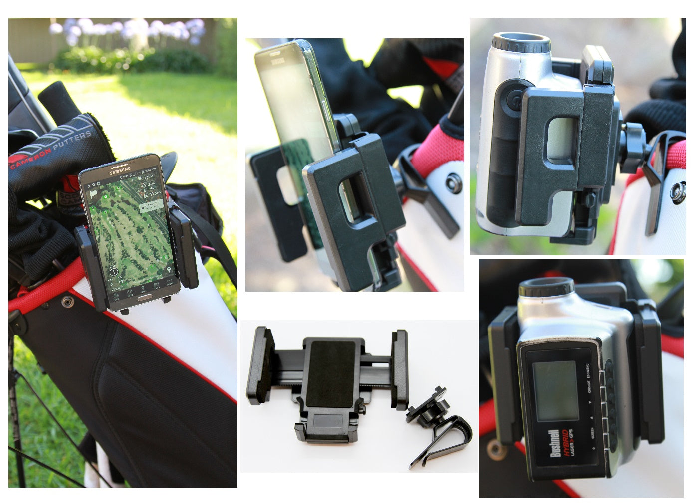 Golf Phone / Rangefinder Holder Cradle for Bag - eg Bushnell Sureshot iPhone
