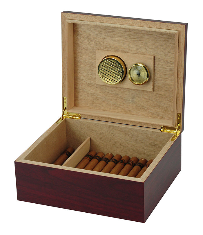 Elegant 25+ CT Count Cigar Humidor Humidifier Wooden Case Box Hygrometer one1.