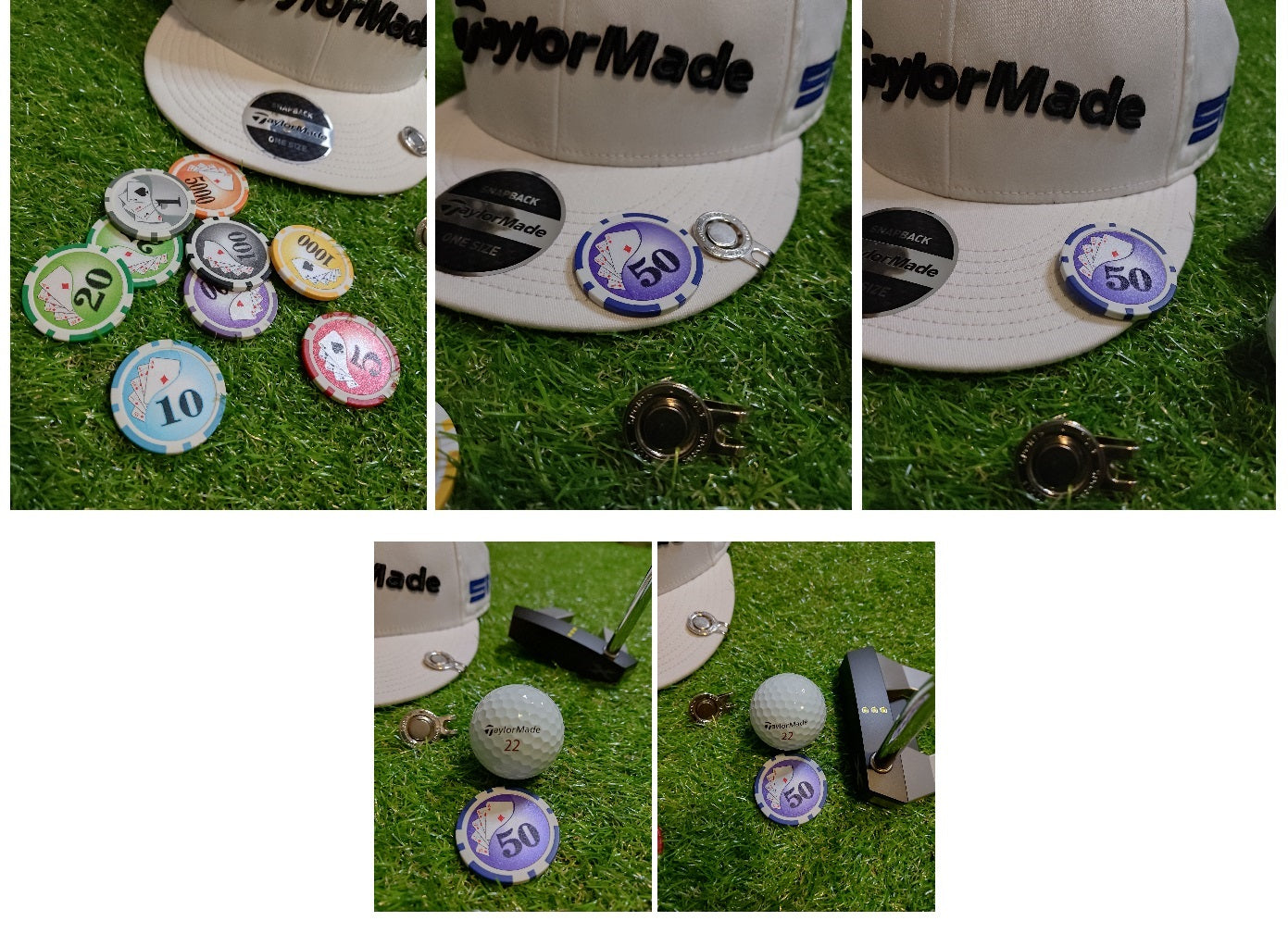 Magnetic Golf Ball Marker Hat Clip Poker Chip Ball Marker Strong Magnet Cap Clip