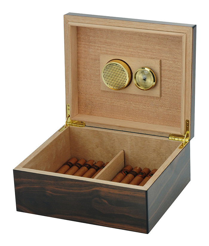 Elegant 25+ CT Count Cigar Humidor Humidifier Wooden Case Box Hygrometer one0.