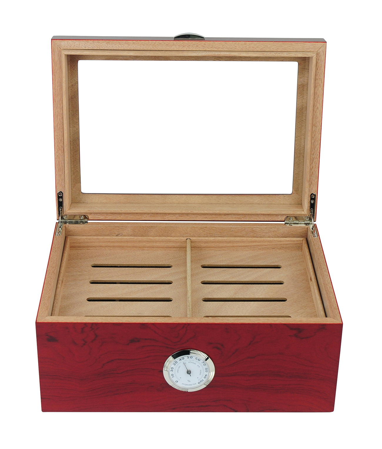 Hand Made 100 Count Cigar Humidor Box Wooden Venner Humidifer with Hygrometer V