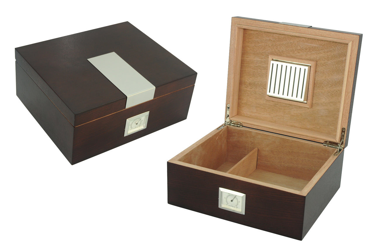 Hand Made 25+ Count Cigar Humidor Box Cabinet Mahogany Humidifier Hygrometer T