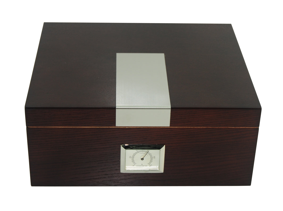 Hand Made 25+ Count Cigar Humidor Box Cabinet Mahogany Humidifier Hygrometer T