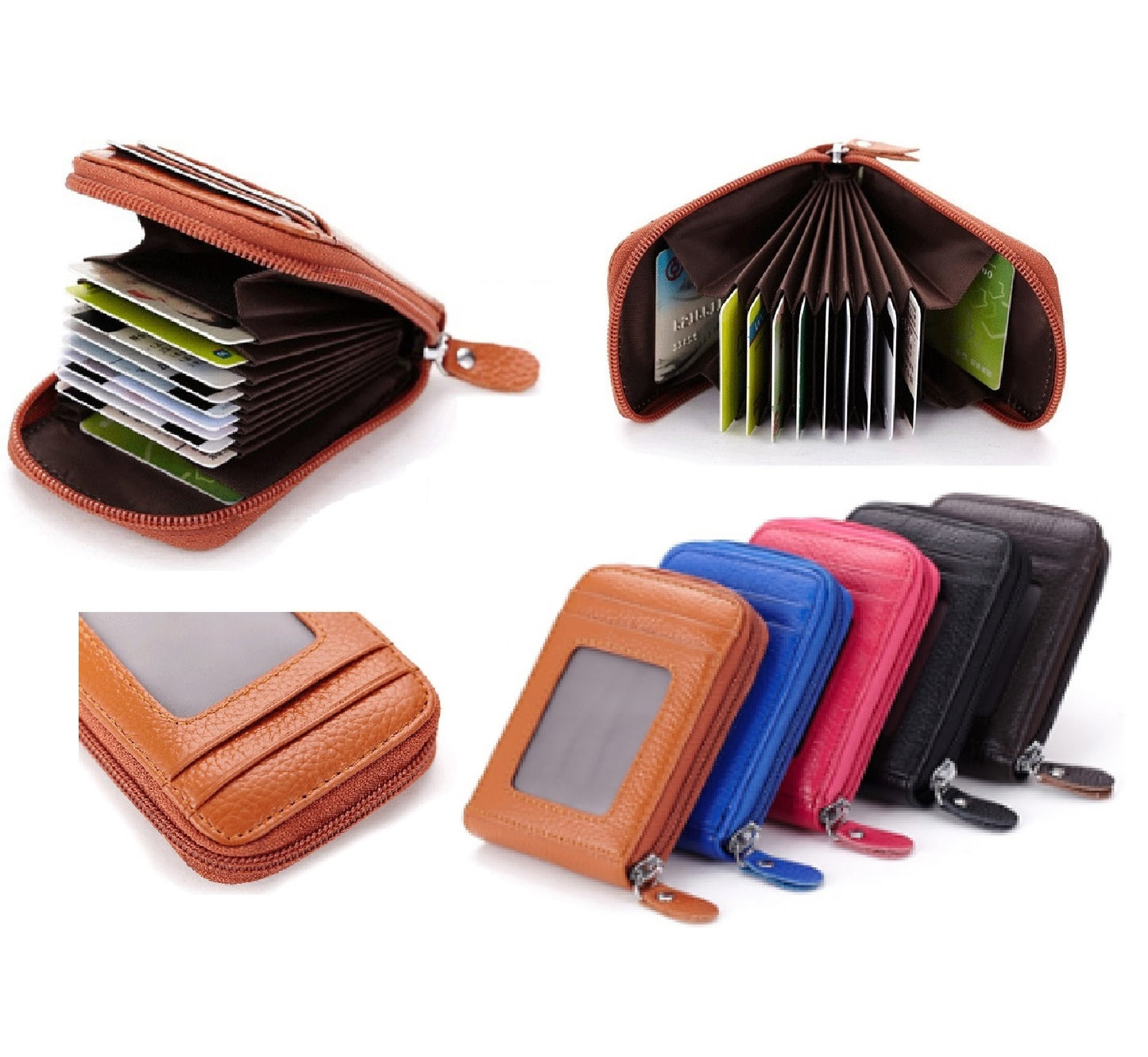 5 Colours - RFID Mens Womens Wallet Security Lined Full Grain Cow Leather M10