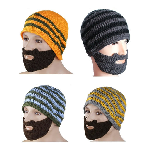 Beard Beanie HAT - Head and Face Warmer - Hand Made Snowboarding Camping Skiing