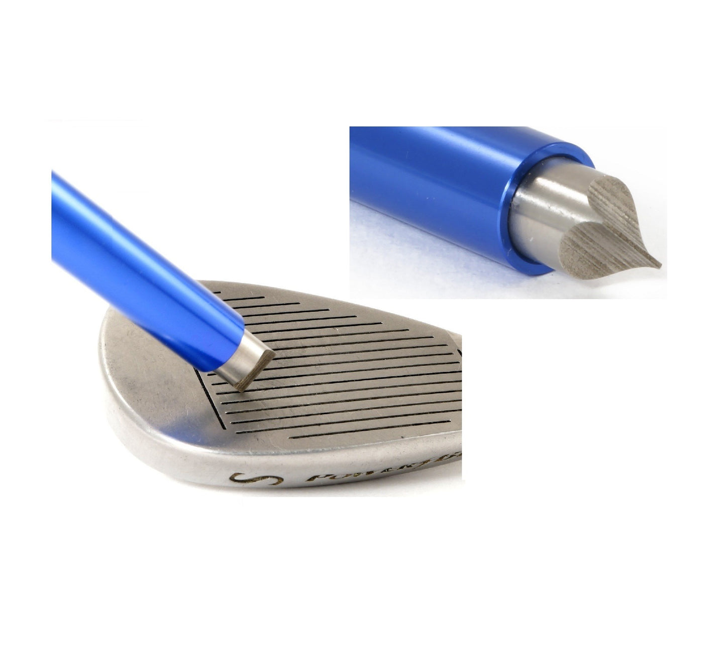 BLUE GOLF CLUB IRON WEDGE GROOVE GROOVER SHARPENER - Dont Buy Cheap Copies