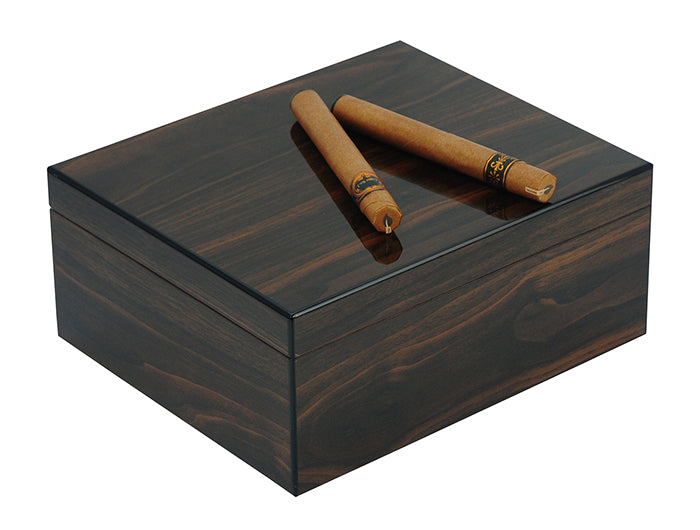 Hand Made 25 Count Cigar Humidor Box Wood Mahogany Humidifer Hygrometer 10
