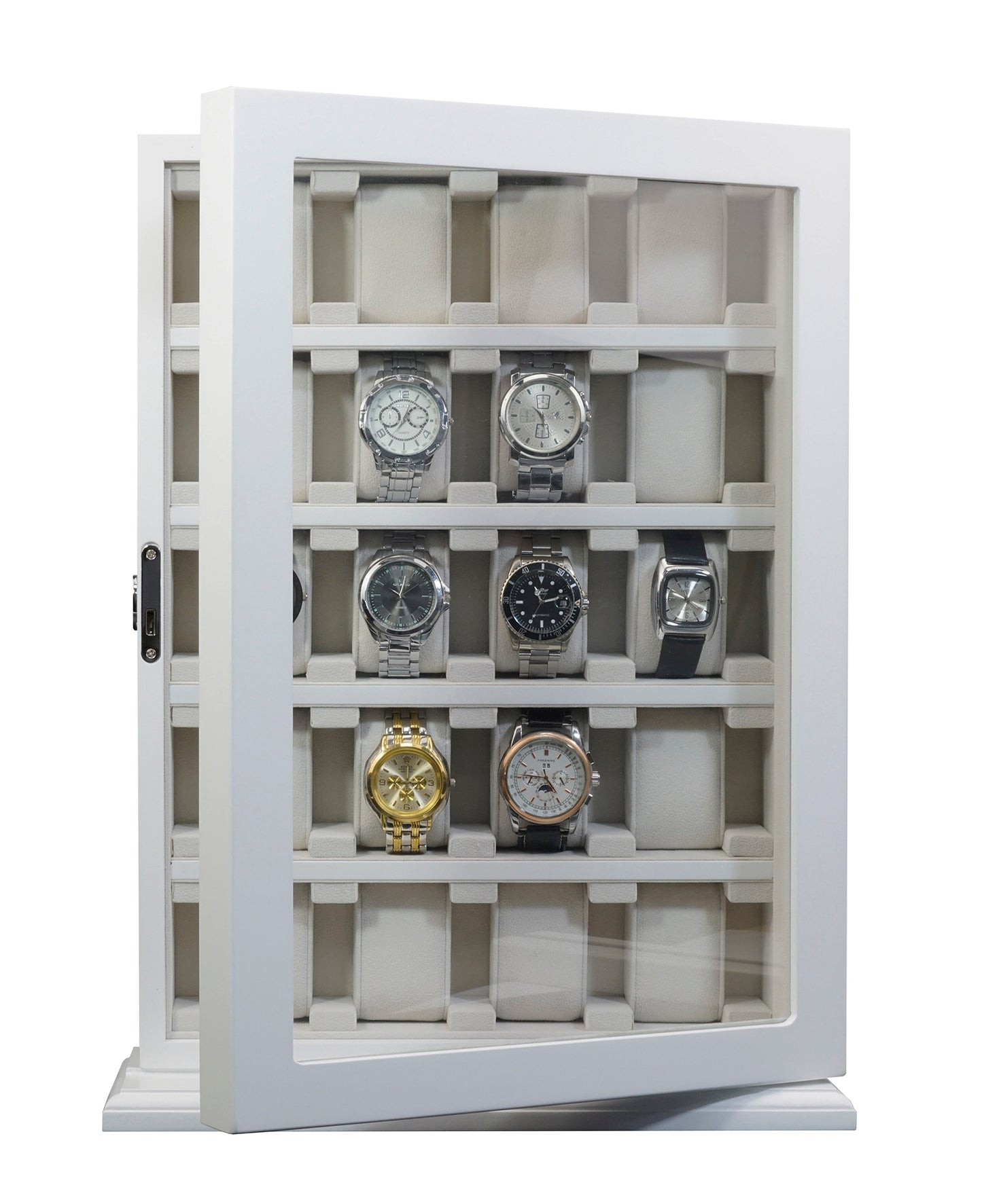 Hand Made Watch Cabinet Luxury Case Storage Display Box Jewellery Watches 52