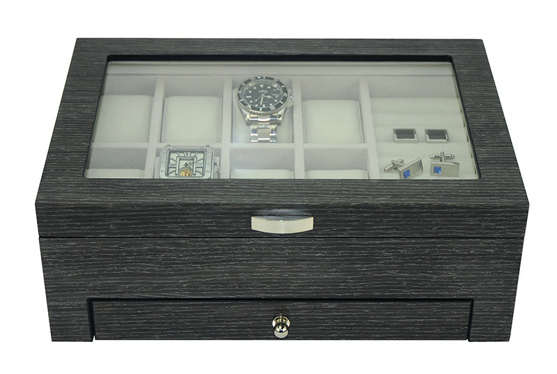 Hand Made Watch Sunglasses Cufflink Cabinet Luxury Case Storage Box Jewellery 54