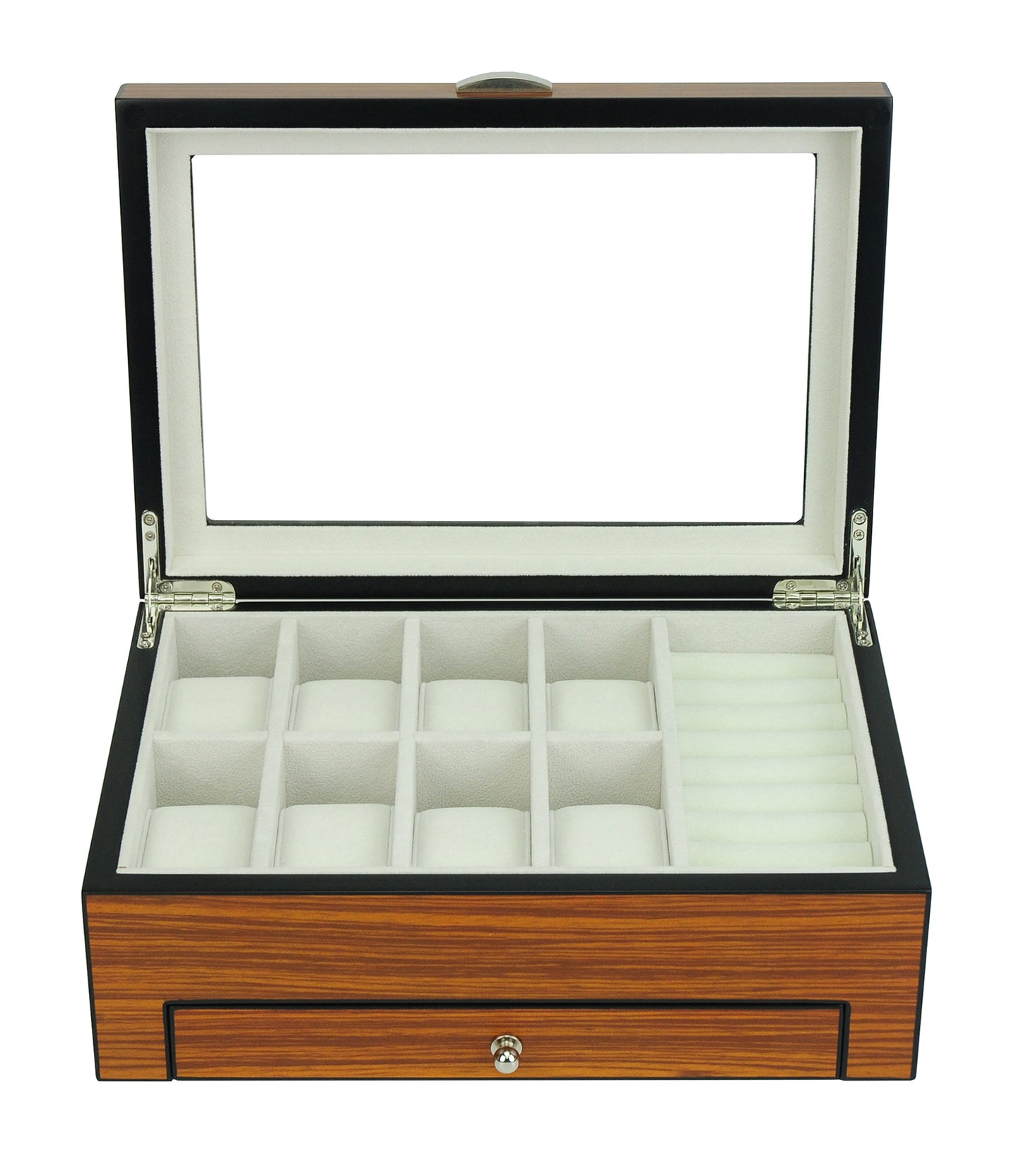 Hand Made Watch Sunglasses Cufflink Cabinet Luxury Case Storage Box Jewellery 55