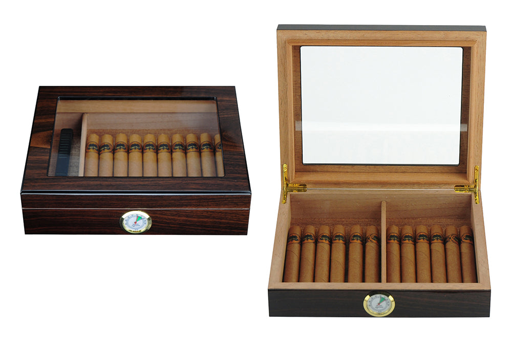 Hand Made 20+ Count Cigar Humidor Box Cabinet Cedar Humidifier Hygrometer 19