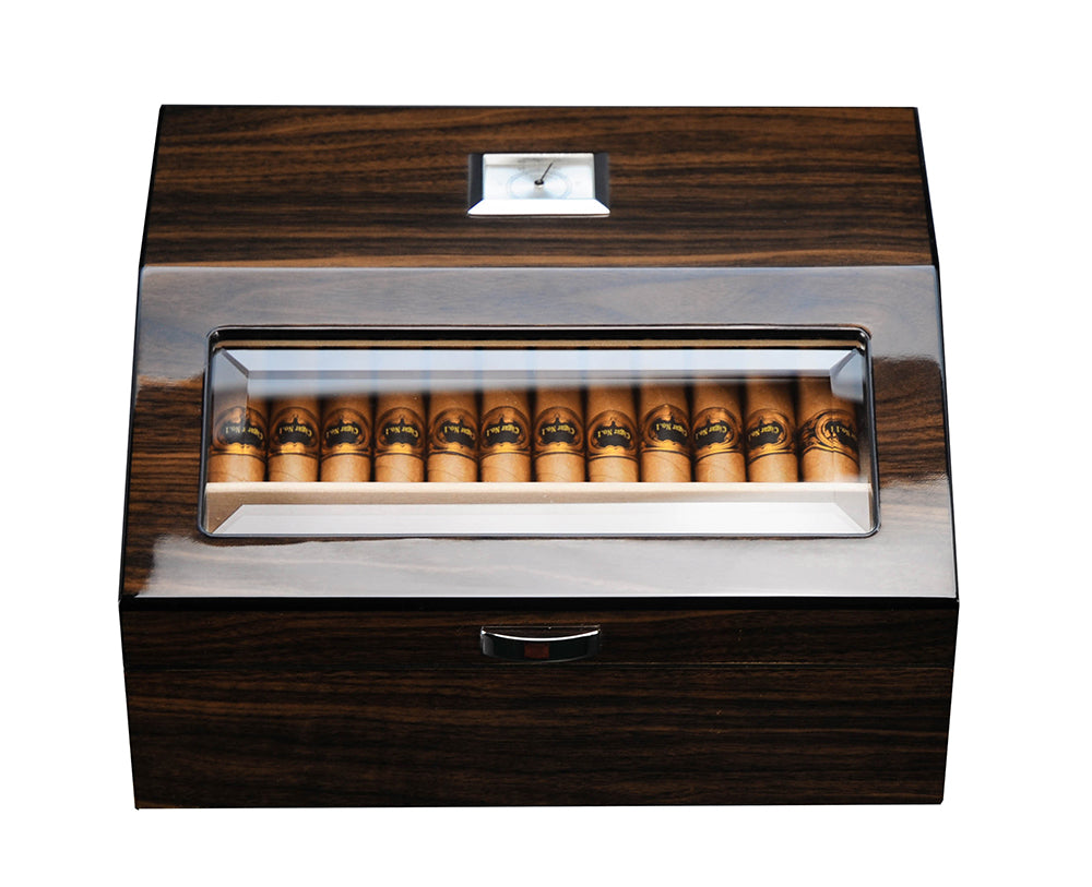Hand Made 50+ Count Cigar Humidor Box Cabinet Mahogany Humidifier Hygrometer 15