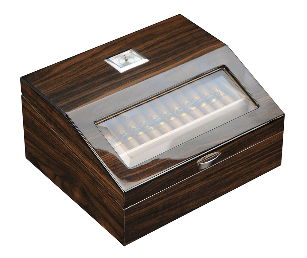 Hand Made 50+ Count Cigar Humidor Box Cabinet Mahogany Humidifier Hygrometer 15