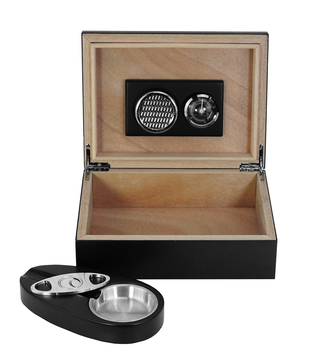 Elegant 25+ CT Count Cigar Humidor Humidifier Ash Tray Cutter Hygrometer 62b